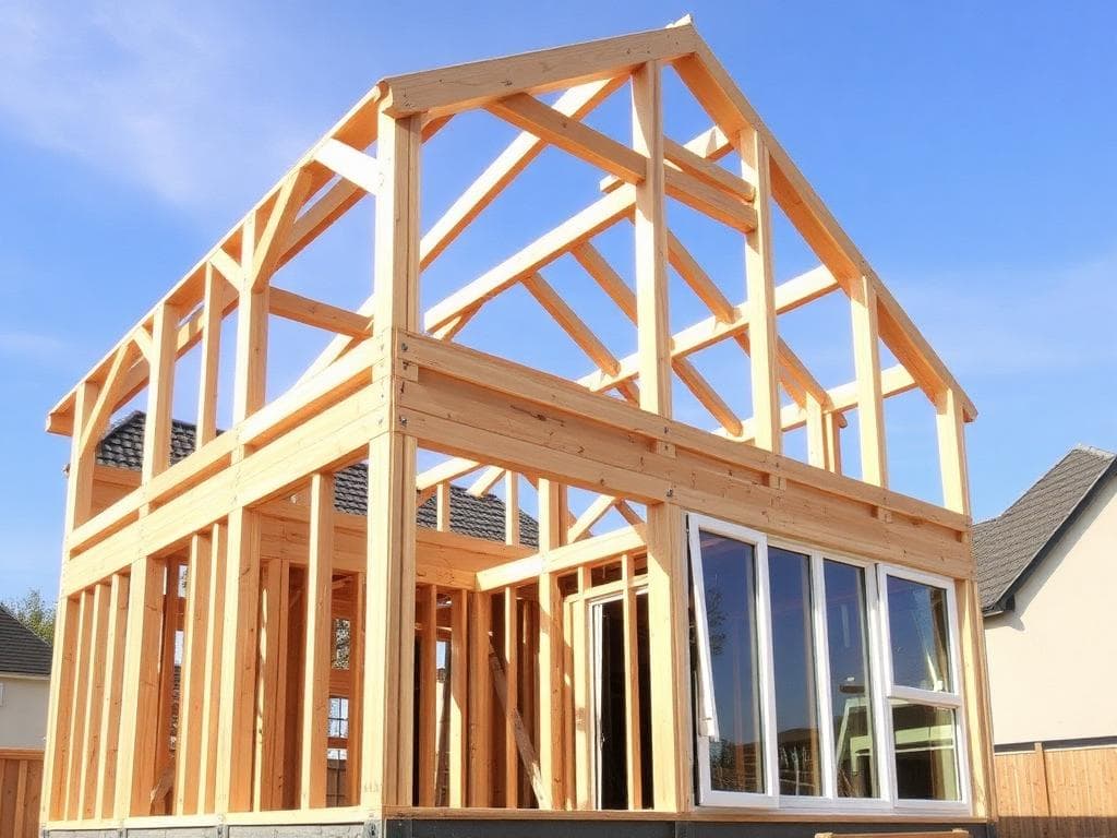 Houtskeletbouw voorbeeld 2